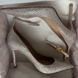 Valentino Garavani Tan-Go Crystal, Suede Pumps